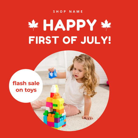 Modèle de visuel Happy First Of July - Instagram