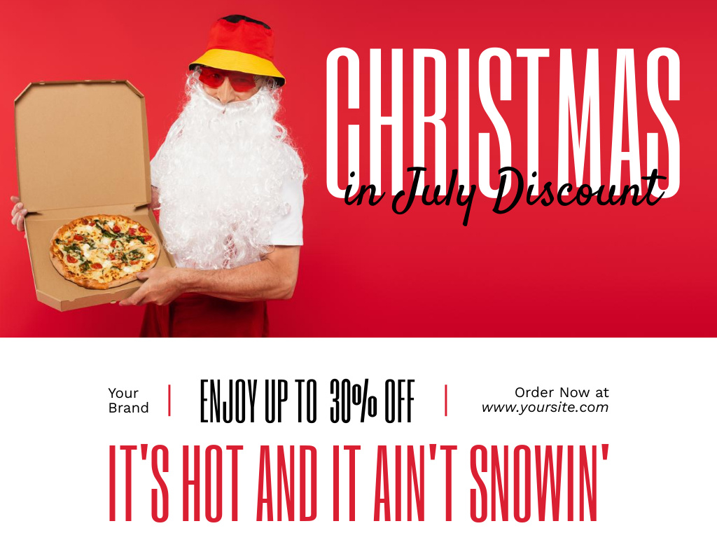 Celebrate Christmas in July with Our Spectacular Sale Flyer 8.5x11in Horizontal Design Template