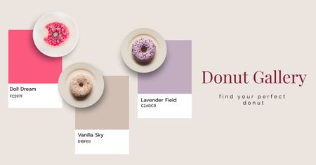 Ontwerpsjabloon van Facebook AD van Sweet Donuts Offer