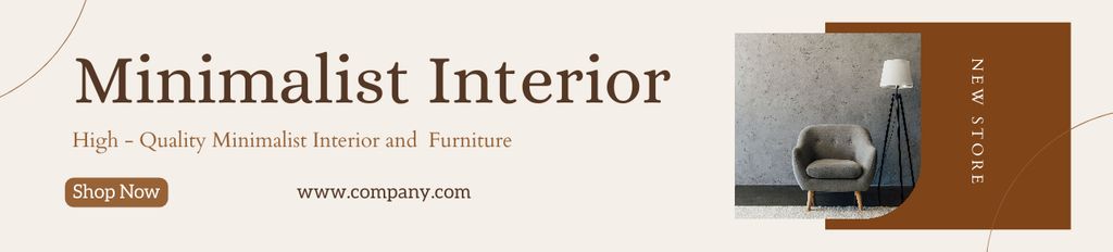 Ontwerpsjabloon van Ebay Store Billboard van Modern and Minimalist Home Furniture Offer