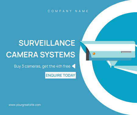 Security Services and Surveillance Technology Facebook Design Template