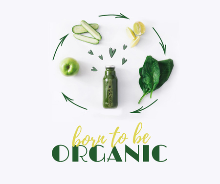Designvorlage Organic Natural Product making für Facebook