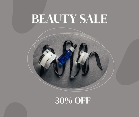 Platilla de diseño Beauty Sale Announcement with Skincare Products Facebook