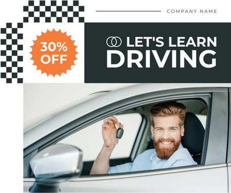 Platilla de diseño Promoting Driving Classes From Company With Discounts Facebook