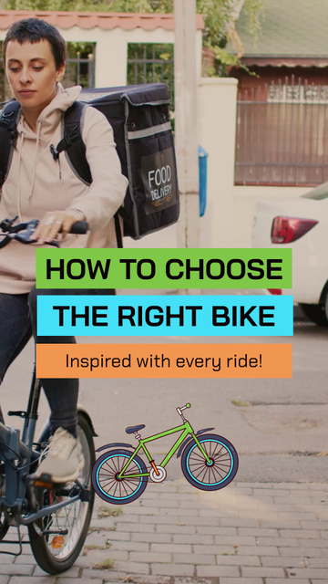 Helpful Guide About Choosing Bicycles TikTok Video – шаблон для дизайну