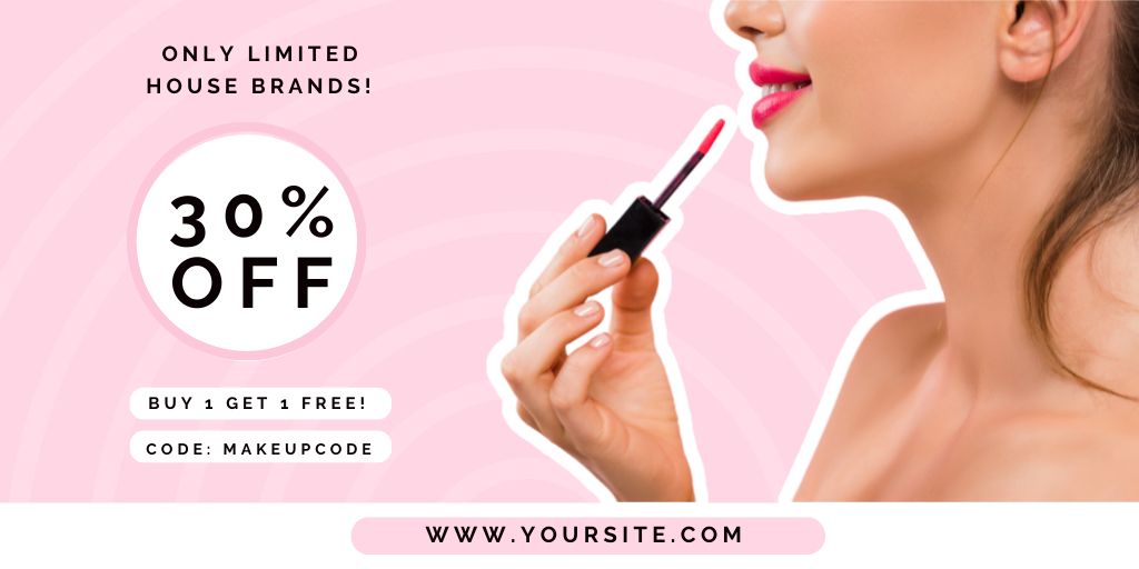 Big Discount on Beauty Sale Twitter Šablona návrhu