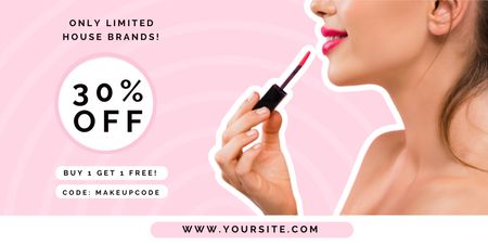 Big Discount on Beauty Sale Twitter Design Template
