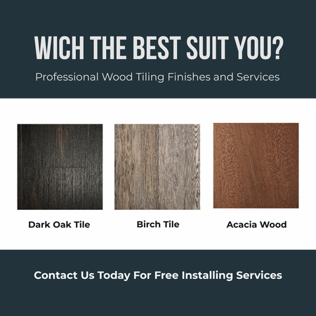 Services of Professional Wood Tiling Services Instagram Design Template