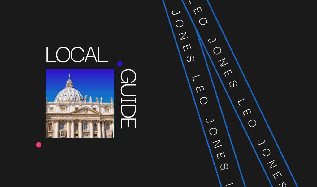 Modèle de visuel Travel Tour Offer with Image of Ancient Building - Business card