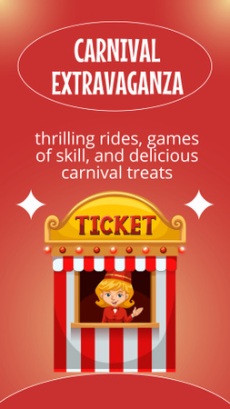 Enjoyable Fun Of Carnival And Pass Kiosk Instagram Video Story Design Template