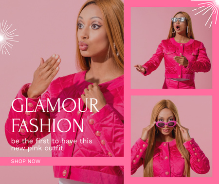 Glam and Fashion Pink Collection Facebook Design Template
