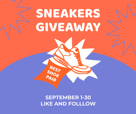 Plantilla de diseño de Shoes giveaway for like and follow Facebook 