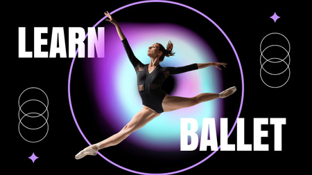 Learn Woman`s Ballet  Youtube Thumbnail Design Template