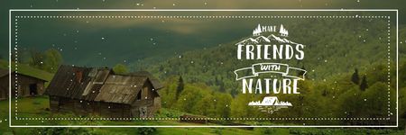 Platilla de diseño Nature Saving with Scenic Mountain Place Twitter