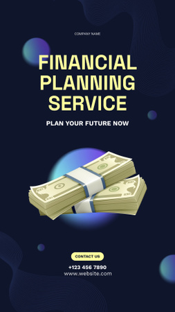 Plantilla de diseño de Anuncio de servicio de planificación financiera Instagram Story 