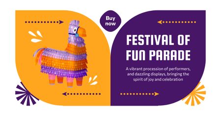 Festival Of Fun Parade With Costumes Announcement Facebook AD Design Template