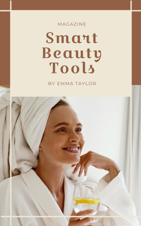Ontwerpsjabloon van Book Cover van Aanbieding van slimme hulpmiddelen voor schoonheid van vrouwen