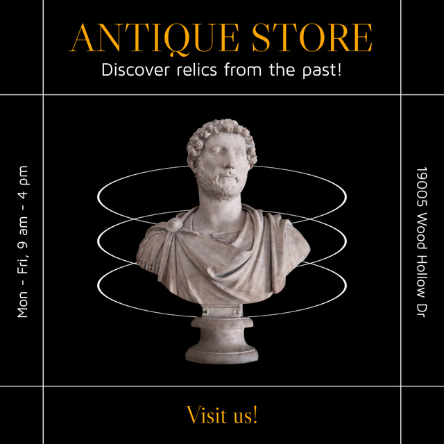 Template di design Timeless Stuff In Antique Store Offer Animated Post