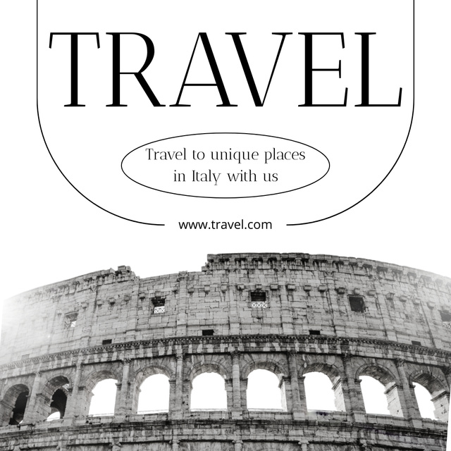 Ontwerpsjabloon van Instagram van Travel Inspiration Image of Coliseum