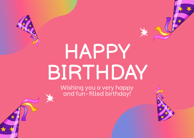 Ontwerpsjabloon van Card van Well Wishes on Your Birthday