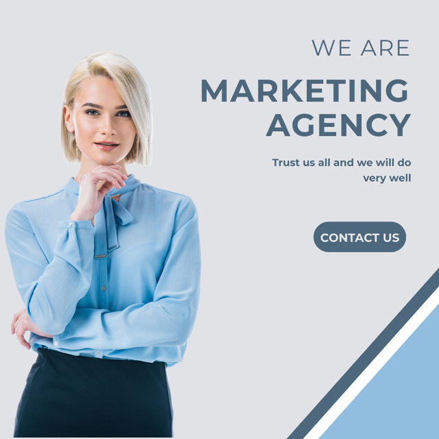 Platilla de diseño Marketing Agency Service LinkedIn post