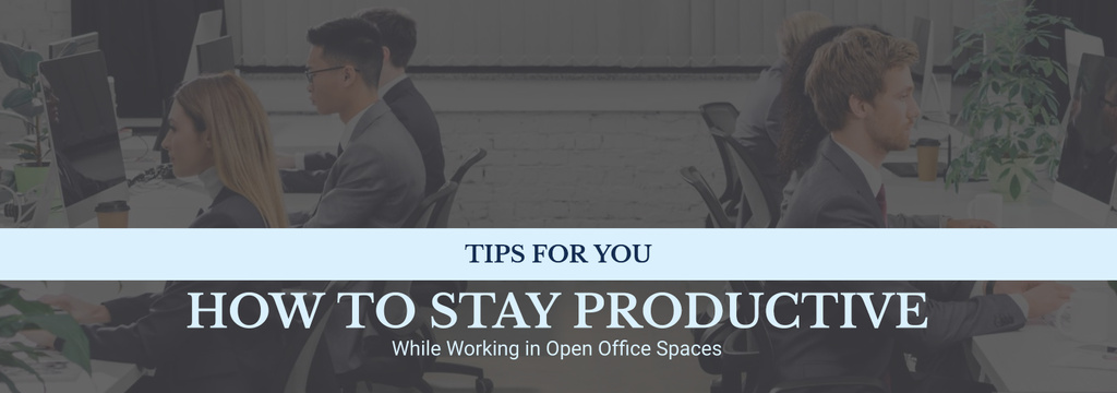 Plantilla de diseño de Productivity Tips Colleagues Working in Office Tumblr 