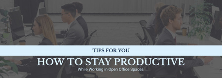 Productivity Tips Colleagues Working in Office Tumblr Design Template