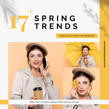 Spring Trends Announcement Instagram Design Template