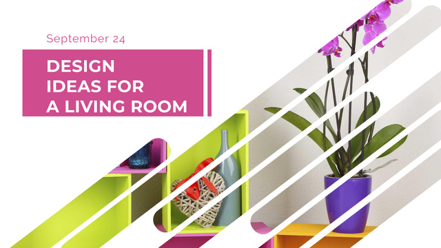 Flower in Vase for Home Decor FB event cover – шаблон для дизайну