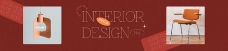 Platilla de diseño Interior Design Ad with Stylish Chair Ebay Store Billboard
