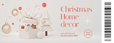 Christmas Home Decor Sale Offer Coupon Design Template
