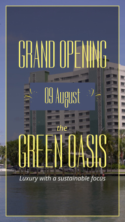 Grand Opening Of Green Oasis With Exclusive Discount TikTok Video Design Template