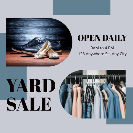 Üdvözöljük a Yard Sale oldalán Instagram tervezősablon