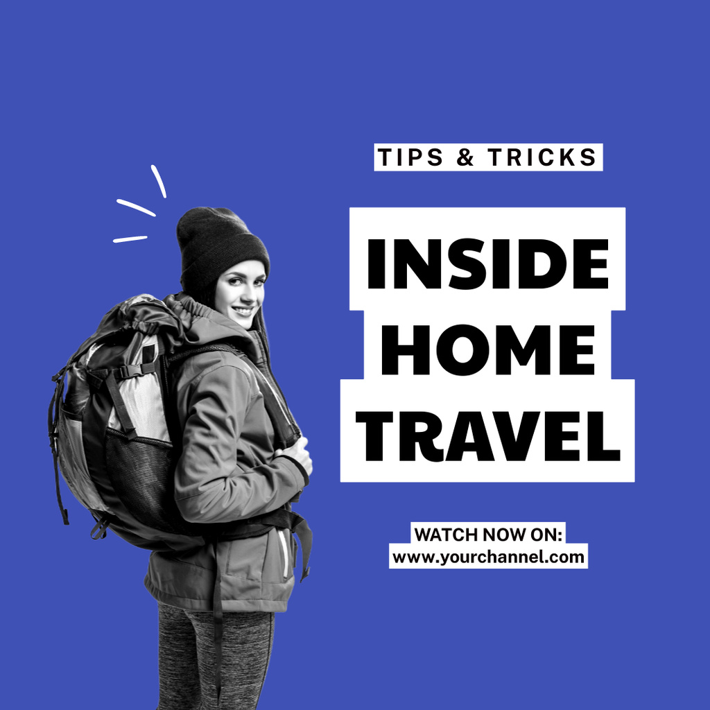 Travel Without Leaving Home Instagram Design Template