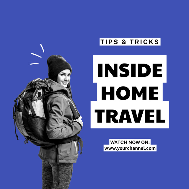 Travel Without Leaving Home Instagram Modelo de Design