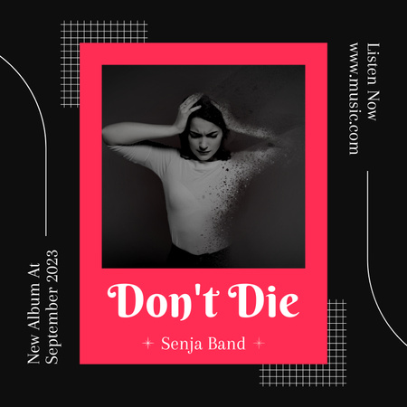Don't Die - Obal alba skupiny Senja Album Cover Šablona návrhu