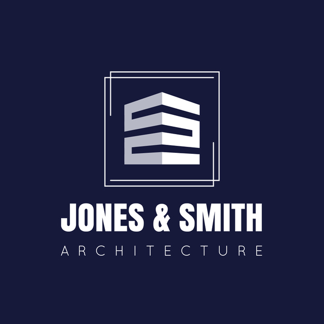Professional Architectural Studio Ad With Emblem Animated Logo Tasarım Şablonu