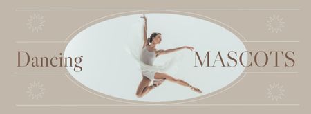 Dance School Promotion with Ballerina Facebook cover Design Template