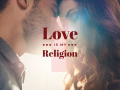 Religion Quote with Happy loving couple