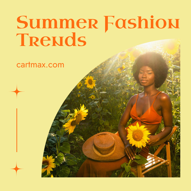 Summer Fashion Trends Ad Instagram ADデザインテンプレート