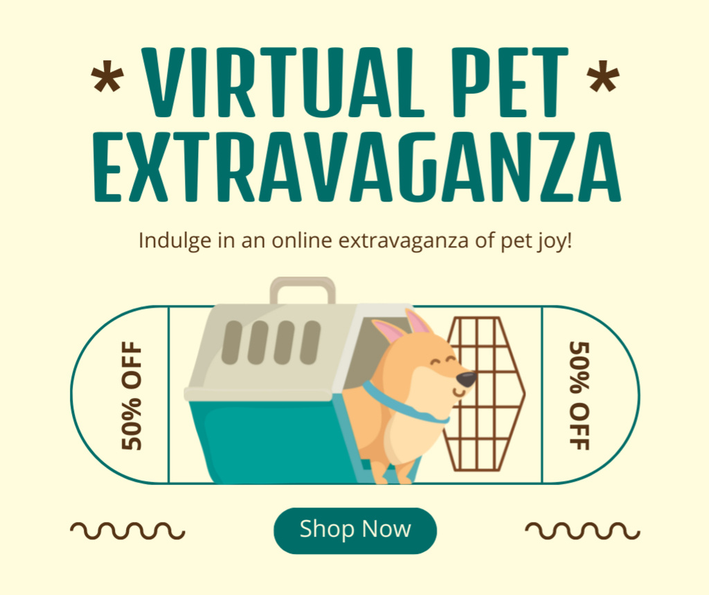 Plantilla de diseño de Virtual Pet Sale Facebook 