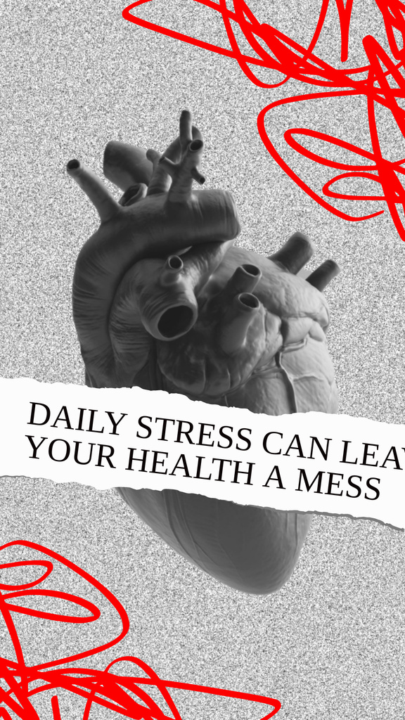 Designvorlage Phrase on Daily Stress für Instagram Story