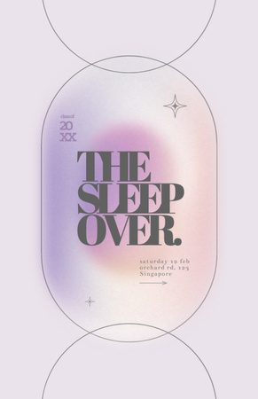 Sleepover Party in Singapore Invitation 5.5x8.5in tervezősablon
