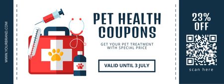 Animal Care and First Aid Coupon Design Template