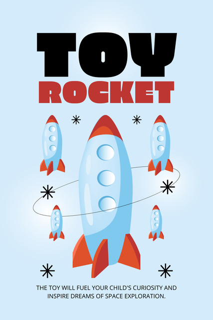 Ontwerpsjabloon van Pinterest van Toy Rocket Sale Offer