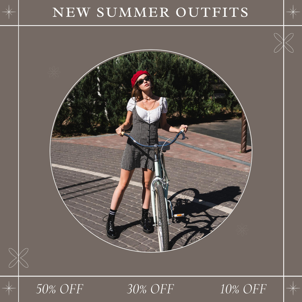 New summer outfits Instagram Design Template