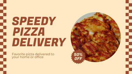Platilla de diseño Quick Delivery Service For Crispy Pizza With Discount Full HD video