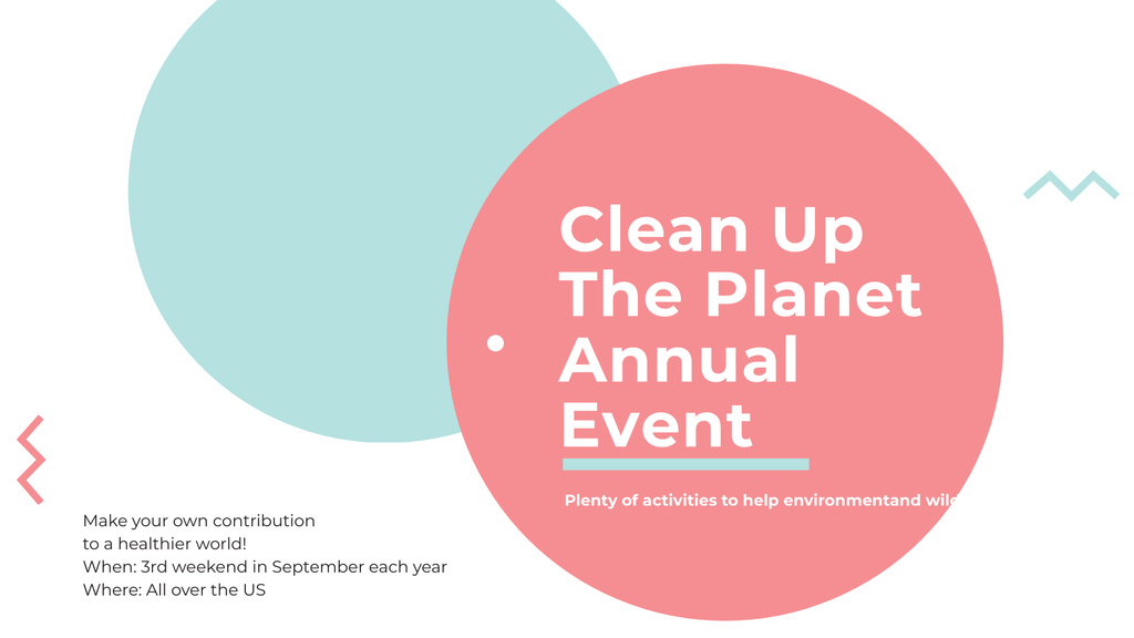 Ecological Event Simple Circles Frame FB event cover Design Template