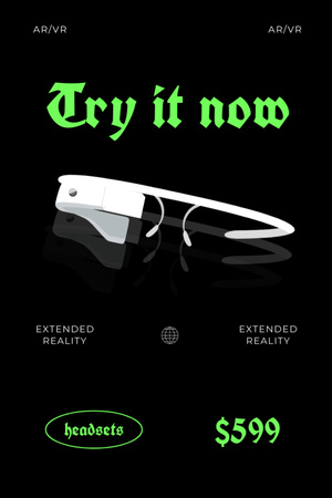 VR Gear Discount Promo Postcard 4x6in Vertical Design Template