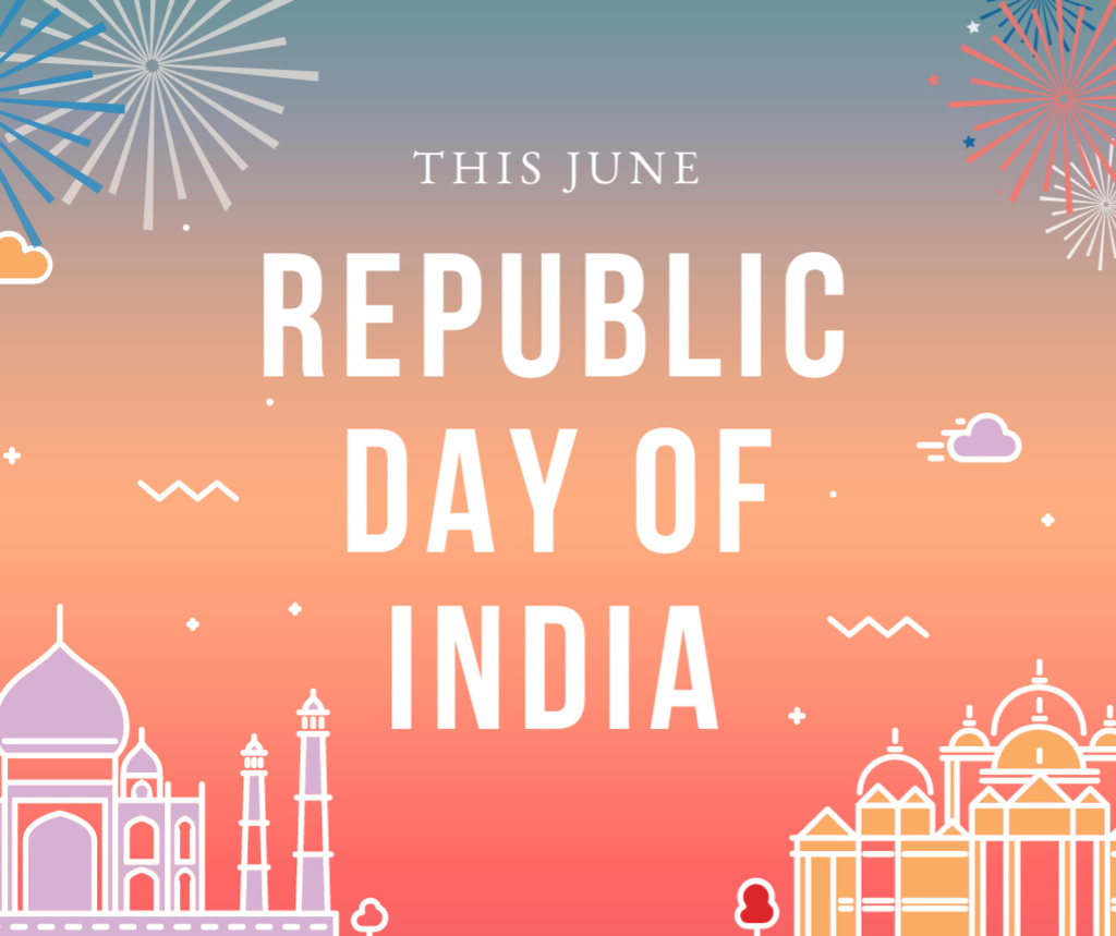 National India Republic day Facebook – шаблон для дизайна